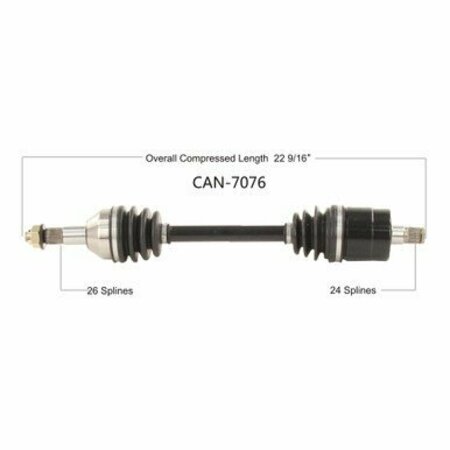 WIDE OPEN OE Replacement CV Axle CAN AM REAR LEFT OUTLANDER 650/850/1000 19-20 CAN-7076